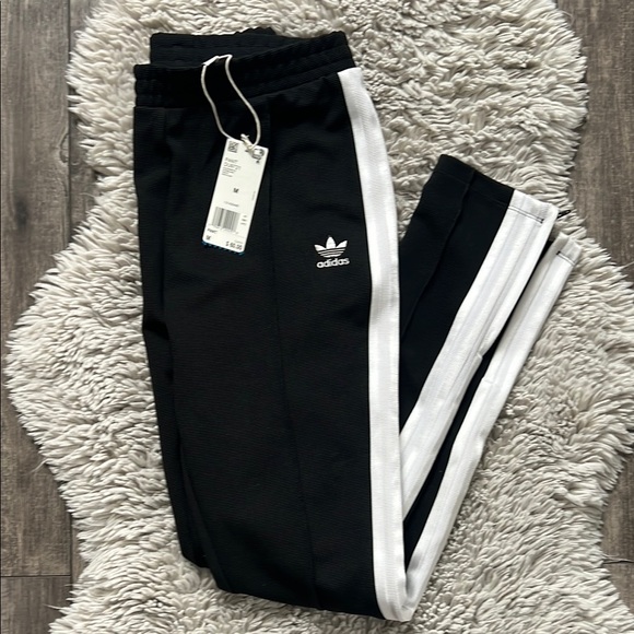 Adidas Originals Black and White Tracksuit Pant with Iconic Stripes - Picture 4 of 6